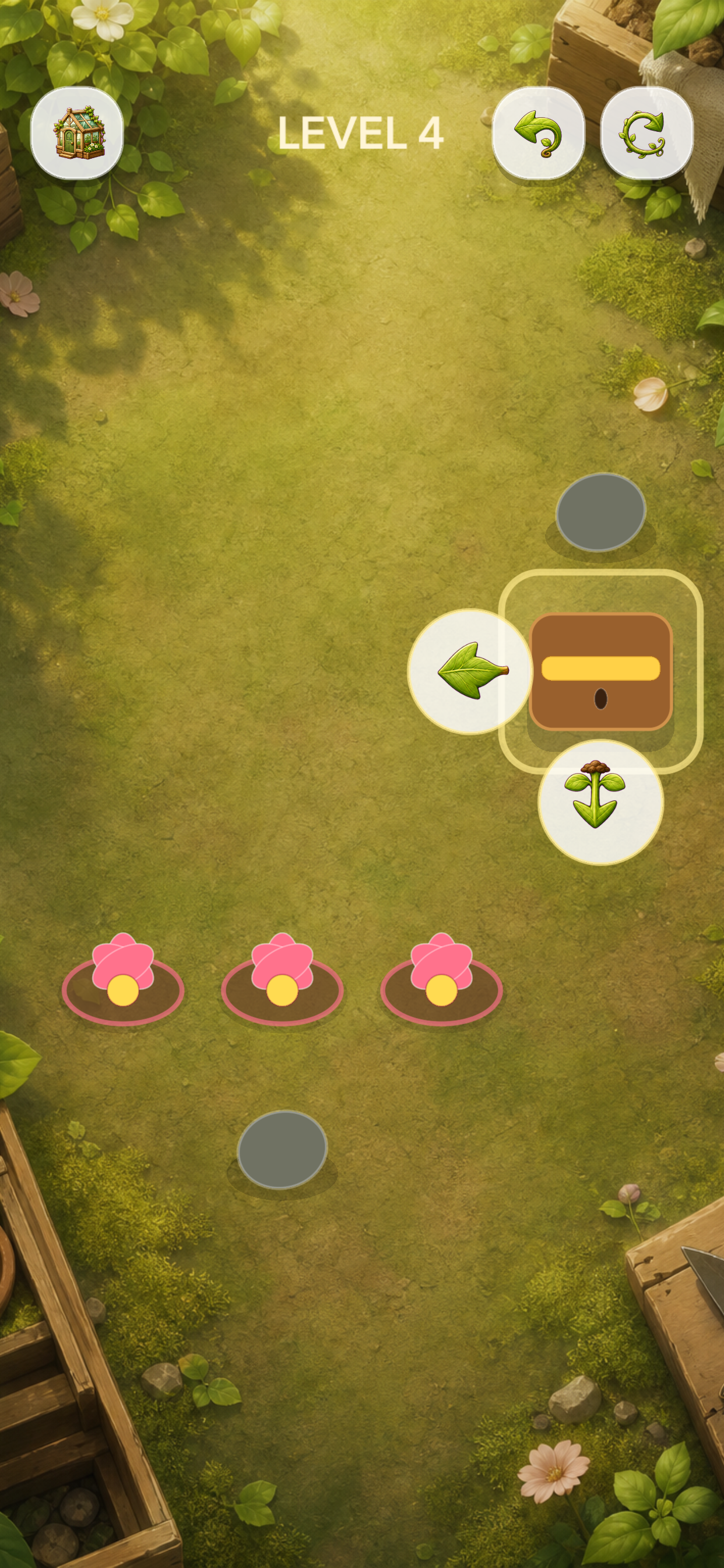 Puzzle game level screen